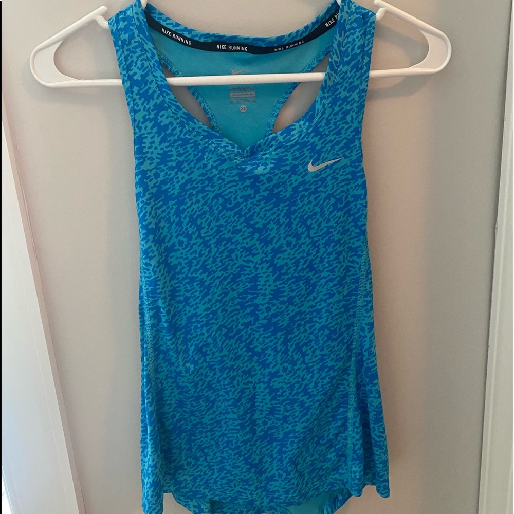 Blue leopard Nike tank top